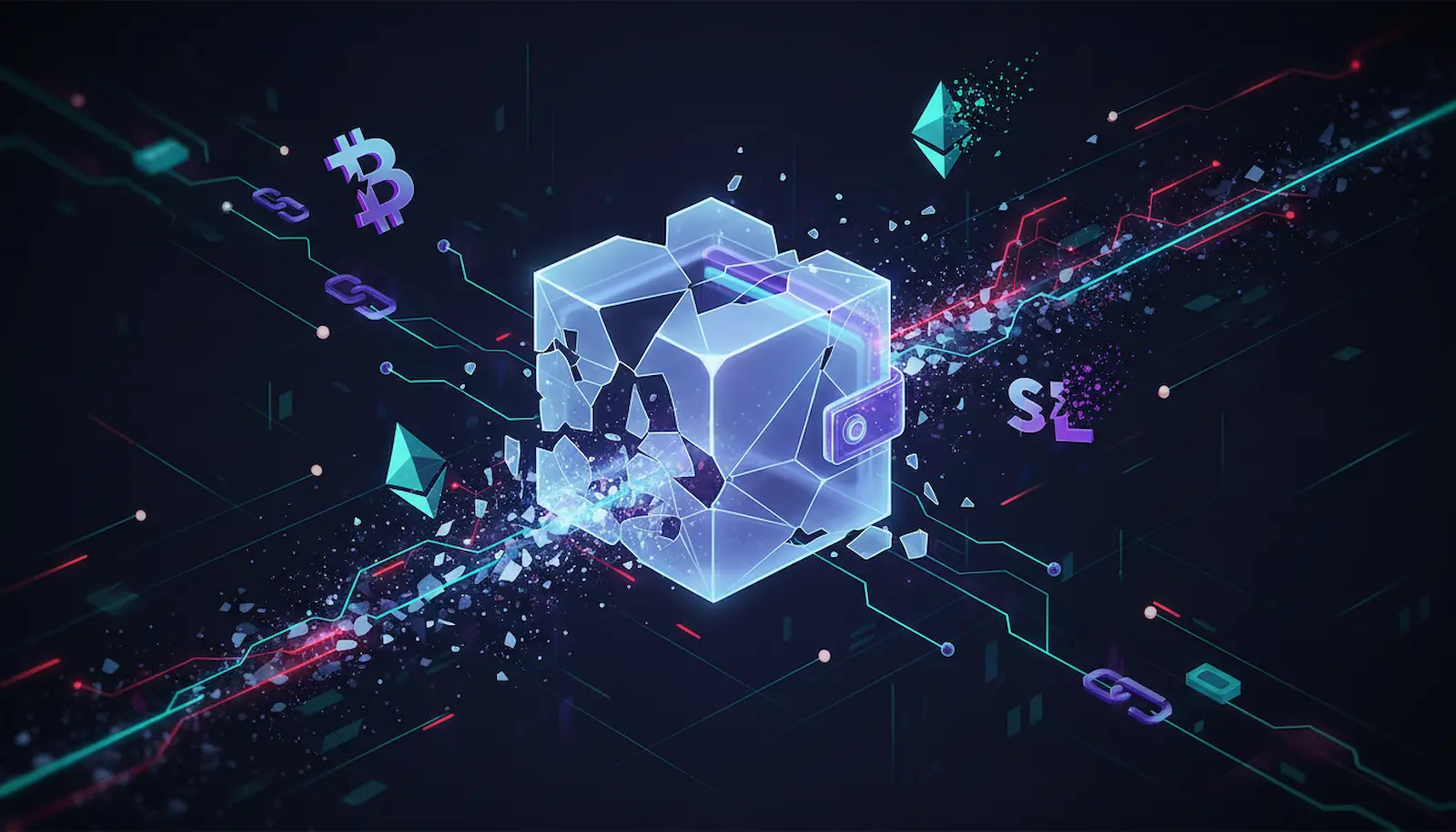 Hero-Bild zum Thema „Not your keys, not your coins“ mit Symbolik für Krypto-Sicherheit und Selbstverwahrung