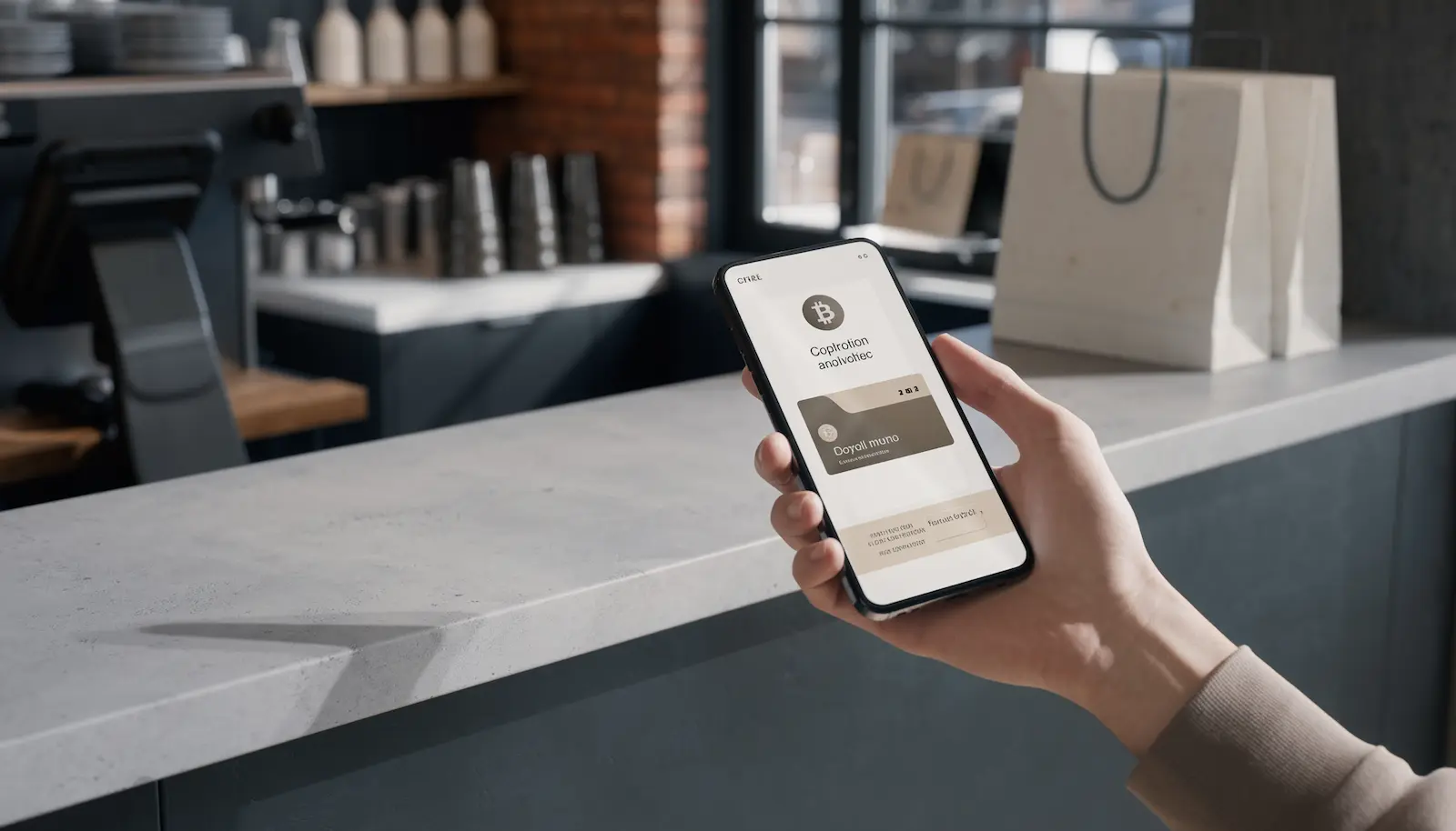 Kontaktloses Bezahlen mit Tangem Pay über eine Krypto-Wallet im Alltag