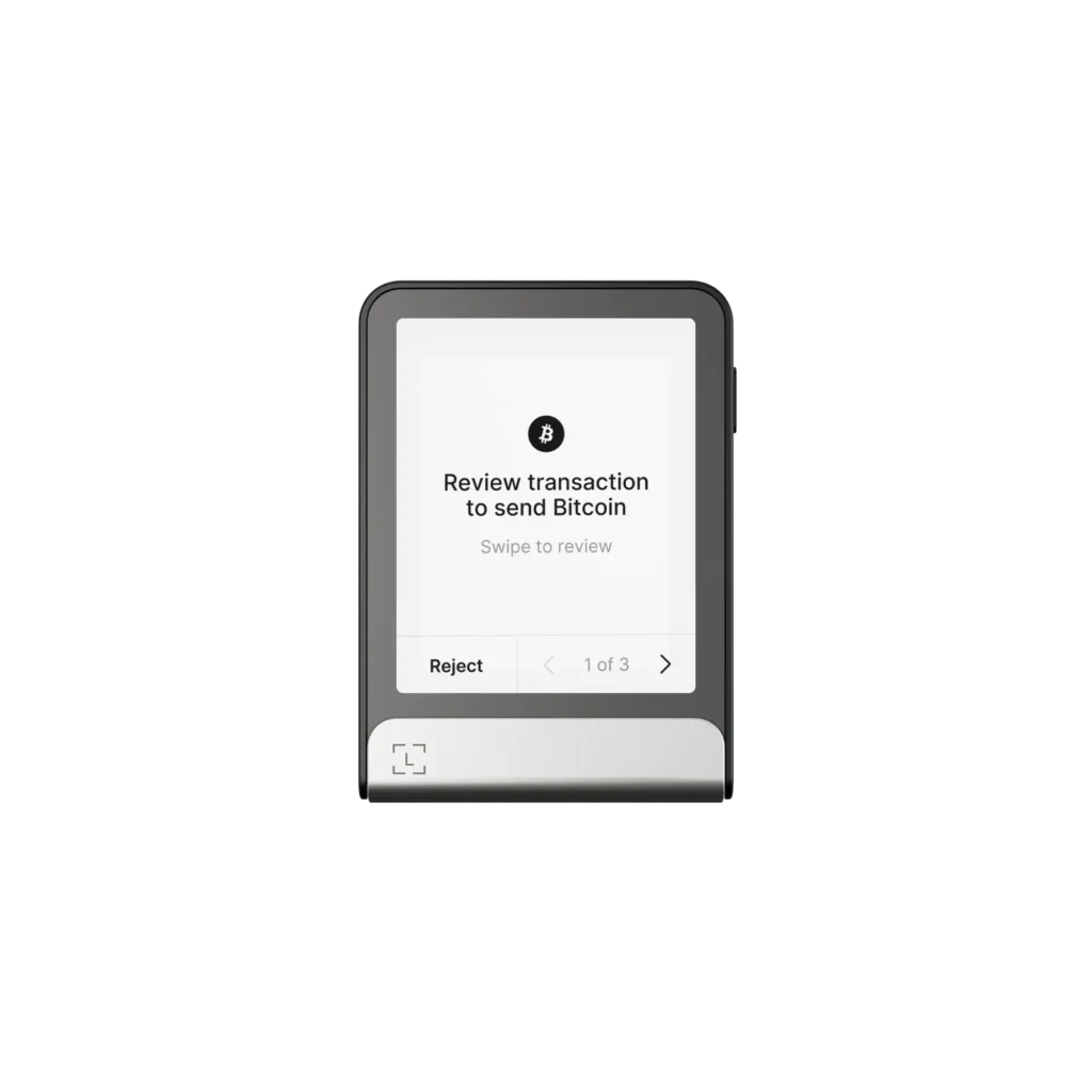 Ledger Flex Transaktionsbestätigung auf dem Display